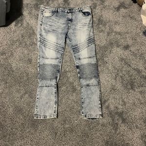 Mens 38x32 Slim distressed Jeans